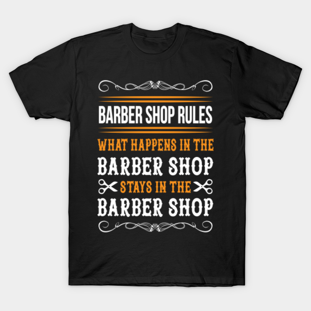 Barber Shop Rules Barber TShirt TeePublic